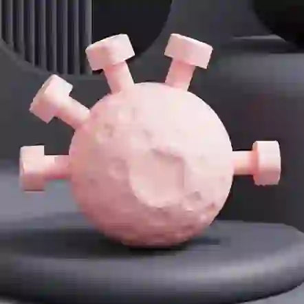 Eagle Claw Strengthener - Finger Training Ball in pink with textured surface and six grip extensions for hand exercise and dexterity training.
