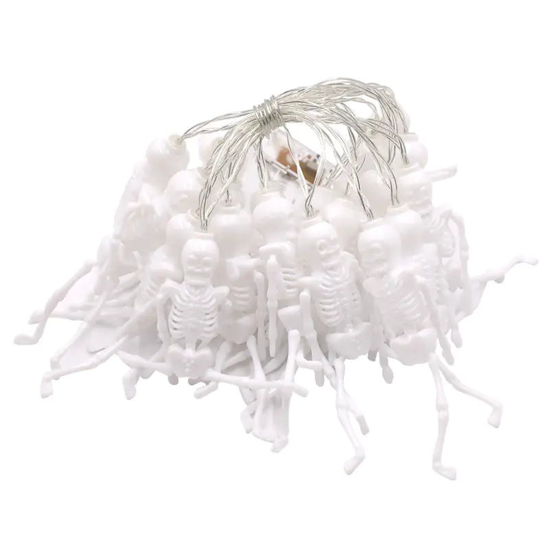 LED Day of the Dead Skull String Lights for Halloween